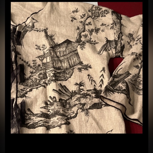 LOUIS SIMON for La Libellule TAN designer ASIAN BLAZER JACKET black ribbon ties - Picture 10 of 16